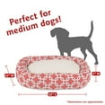 thumbnail image 3 of Majestic Pet Sherpa Links Bagel Pet Bed for Dogs, Calming Dog Bed Washable, Medium, Coral, 3 of 5