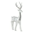 thumbnail image 6 of 34" x 61" Silver Fiberglass Floor Reindeer Christmas Sculpture with Mosaic Pattern, by DecMode, 6 of 9