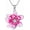 Pink Lotus Necklace, variant on SISGEM 925 Sterling Silver Tulip/Rose/Lotus/Sunflower/Daisy/Cherry Blossom Necklaces for Women Dainty Pendant Necklace Jewelry Birthday Christmas Gifts