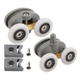 thumbnail image 2 of predolo Shower Door Rollers Glass Sliding Door Pulley Track Wheels Replacement Nylon Material Rollers Runners Pulleys Slide Set Suitable for Shower Steam Room Double Wheel 23mm, 2 of 8