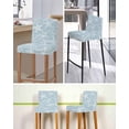 thumbnail image 5 of Blue White Starfish Bar Stool Covers Set of 2, Coastal Ocean Summer Sea Nautical Stretch Washable Bar Chair Covers with Backs, Removable Pub Counter Height Chair Cover for Kitchen Dining Room Cafe, 5 of 7