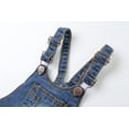 thumbnail image 4 of KIDSCOOL SPACE Baby Boy Girl Jean Shorts,Toddler Denim Cute Summer Shortalls,Blue,18-24 Months, 4 of 7