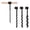 4PCS, variant on Bushcraft Gear Hand Auger Wrench, Multipurpose Manual Survival Drill Bit Woodworking Hole Saw Bit, 0.62in/16mm for Outdoor, Camping with Wooden Stick