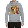 thumbnail image 2 of Wild Bobby In My Pumpkin Spice Era Groovy Letters Smiley Faces Thunderbolts Leaves Halloween Unisex Hoodie Sweatshirt, Heather Grey, X-Large, 2 of 6