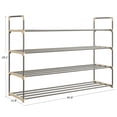 thumbnail image 2 of Home-Complete 4-Tier Shoe Rack for 20 Pairs Sneakers, Heels, Boots (Gray), 2 of 7