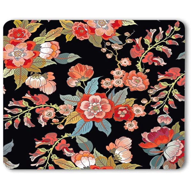 Basketball Game Leather Texture Spot Sport Red Black Gaming Mouse Mat Non-Slip Rubber Base Thick Mousepad for Laptop Computer PC 9.5x7.9 Inch