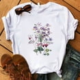 thumbnail image 4 of T-shirts pour Femmes Mode Mode pour Femmes Imprimé de Fleurs Harajuku T-Shirt Ample à Col Rond pour Femme, 4 of 10