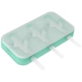 thumbnail image 3 of 3-Cavity Popsicle Mold, Cactus Silicone Ice Cream Mold with Lid, Reusable Ice Pop Maker with Sticks, Easy Release Mold, Non-Stick Easy Release Mold for Summer Parties & Home Use 7.6×4.24 in,Green, 3 of 6