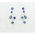 thumbnail image 4 of Faship Navy Blue Cubic Zirconia CZ Crystal Floral Necklace Earrings Set, 4 of 5