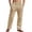 Khaki, variant on Men’s Loose Straight Striped Cotton Linen Pants Breathable Summer Casual Bottoms