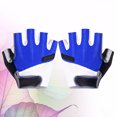 thumbnail image 4 of 1 par de guantes de ciclismo transpirables y antideslizantes, guantes deportivos de medio dedo, talla XL (azul), 4 of 8
