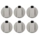 thumbnail image 1 of Stoves Cooker Knobs,Oven Knob 6pcs,Zinc alloy 6mm Universal Silver Gas Stove Control Knobs Adaptors, 1 of 5