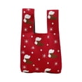 thumbnail image 3 of Bolso de hombro navideño, bolso de mano lavable, abierto, reutilizable rojo, 3 of 9