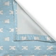 thumbnail image 3 of Ambesonne Easter Bunny Kitchen Curtains, Bunny Cartoon, 55"x45", Blue Cadet Blue, 3 of 3