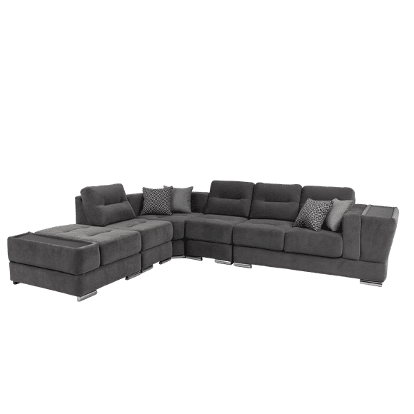 Sala Modular Kessa Muebles Mastretta Gris 282 x 71 x 95 cm