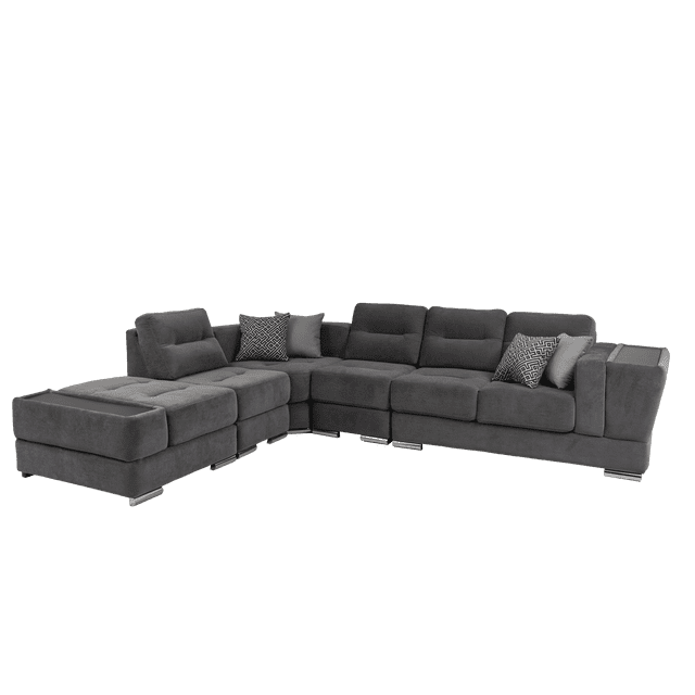 Sala Modular Kessa Muebles Mastretta Gris 282 x 71 x 95 cm