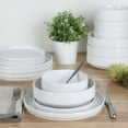 thumbnail image 2 of Gibson Home Rothenberg 16-Piece White Fine Ceramic Dinnerware Set, 2 of 11