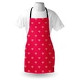 thumbnail image 4 of Hearts Apron, Pastel Heart Shaped Spots Valentine Gift Wrapping Pattern Dotty, Unisex Kitchen Bib with Adjustable Neck for Cooking Gardening, Adult Size, Dark Pink and Coral, by Ambesonne, 4 of 4