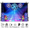 thumbnail image 5 of Disco Party Backdrop Retro 70s 80s 90s Theme Stage Dance Ball Music Birthday Party Decoration DJ Photography Background 15 x 10 ft for Baby Shower Picture Photo Shoot Polyester Fabric, 5 of 5
