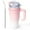 pink white, variant on 40oz Insulated Tumbler with Handle and Straw & 2-1Lid, Stainless Steel Vacuum Flask - Leakproof & Fits Car Cup Holders,Coffee Mug, Large Capacity Cold/Hot Water Bottle for Camping,Office,Travel