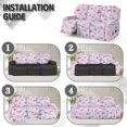 thumbnail image 6 of Xoenoiee Colorful Butterfly Print Recliner Sofa Covers 8-Pieces Stretch Large Couch Covers for 3 Seats Reclining Slipcovers Soft Jacquard Pattern Furniture Protector, 6 of 7