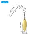 thumbnail image 2 of Unique Bargains 20Pcs Fishing Spinnerbait Wire with Blade, Small-sized Willow Leaf, Gold Tone, 2 of 5