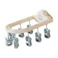 thumbnail image 1 of Percha de viaje plegable,Tendedero plegable de pared para ropa sucia,Tendedero para calcetines con estante para ahorrar espacio en el balcón,Perchas portátiles para ropa interior con clips, 1 of 8