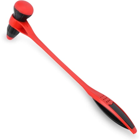 Body Massage Hammer, Multifunctional Silicone Elastically Bendable Massager Massor Handheld Plastic Massor for Relieve Body Stress(Red   Black)