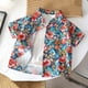 thumbnail image 5 of Corto Vestido de Verano Floral Camisa de Solapa de Manga Corta de los Niños con Patrones Florales Vestido Floral de Seda de Estilo de Playa Casual, 5 of 5