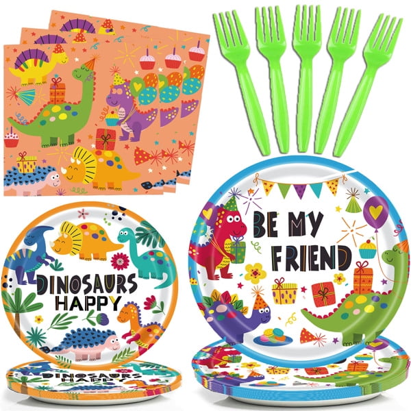 Dinosaur Plates Disposable Paper Plate Party Supplies Pack Birthday