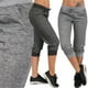 thumbnail image 5 of Sonducket Pantalones de mujer Pantalones recortados con cordón Cintura elástica informal Ropa deportiva Prendas para la parte inferior del cuerpo Negro L, 5 of 6
