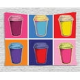 thumbnail image 1 of Coffee Tapestry, Contemporary Modern Art Inspired Pop Art Design of Coffee Cups in Colorful Frames, Wall Hanging for Bedroom Living Room Dorm Decor, 60W X 40L Inches, Multicolor, by Ambesonne, 1 of 2