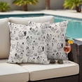 thumbnail image 5 of Beige Farm Chicken Pillow Covers 2 Pack Country Farmhouse Black White Rooster Chick Eggs Pillowcase Waterproof Outdoor Throw Pillow Cover for Patio Garden Square Cushion 26”x26”, 5 of 9