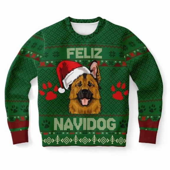 German Shepherd Feliz Navidog Christmas Sweater, Christmas Sweater, Christmas Sweater, Funny Xmas Sweaters
