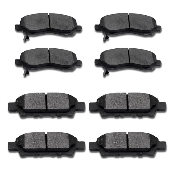 ECCPP 8pcs Ceramic Brake Pads Fits 2008-2017 for Mitsubishi Lancer 2.0L 2007-2010 for Chrysler Sebring 2.7L Front,Rear,Left,Right