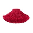 thumbnail image 2 of XXWXYD Girls Pleated Tu𝗍u Skirt Multi Layer Fluff𝗒 Tulle Ballet Pettiskirt Princess Par𝗍y Dress Up Short Skirt Birthday Costum𝖾 Flared Dance Wear Toddler, 2 of 5