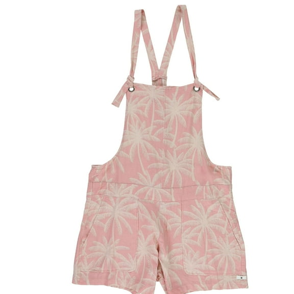 Hurley Womens Bronte Beach Romper Jumpsuit, Pink, Small