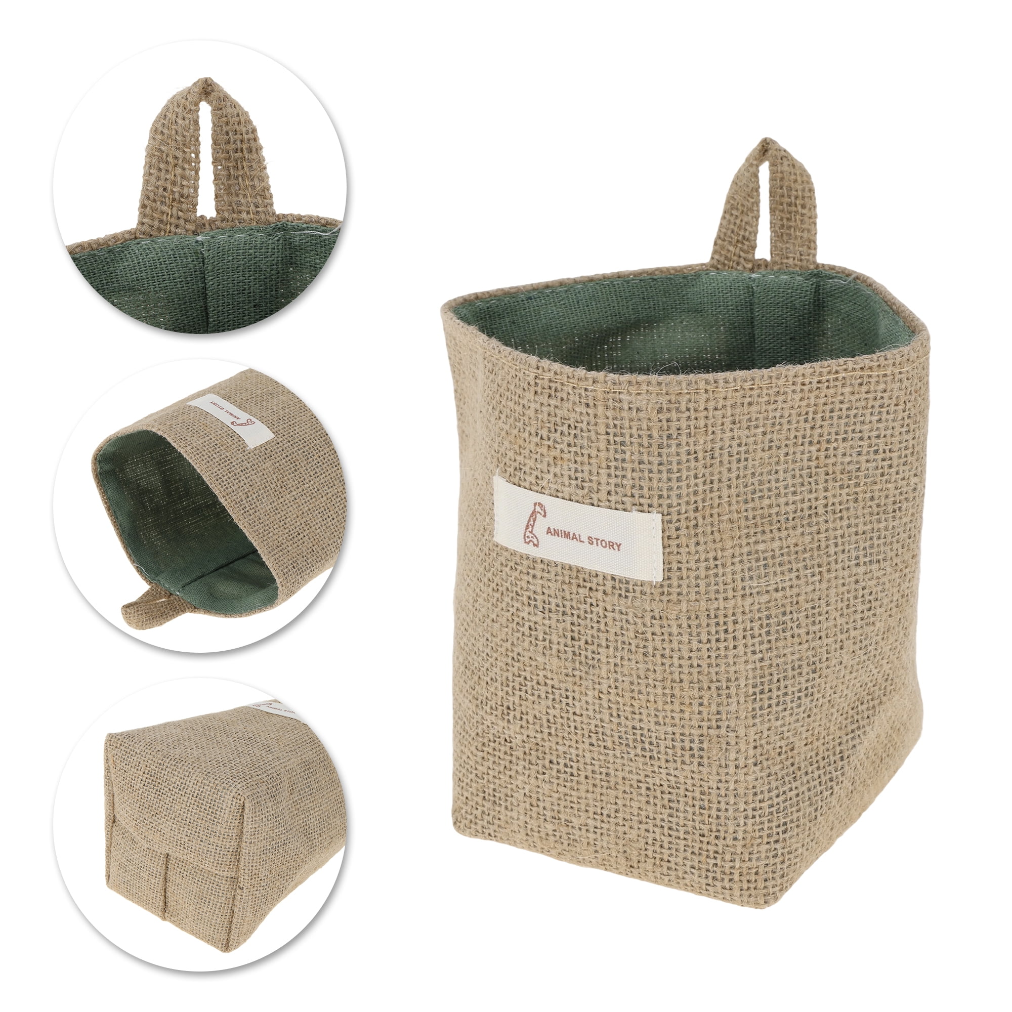 Unique Bargains Simple Reusable Hanging Storage Bags 1 Pc Yellow Brown, Green