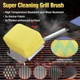 thumbnail image 2 of Grill Brush Bristle Free for Outdoor Grill, Steam Grill Cleaning Brush Replaceable BBQ Cleaner Brush Head,Extended Handle, Safe Grill Brush with Scraper for Cast Iron Stainless-Steel Grates, 2 of 6