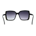 thumbnail image 4 of Womens Minimal 90s Designer Oversize Rectangle Sunglasses Black Smoke, 4 of 4