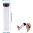 thumbnail image 2 of 30 Pack 0.85oz Clear Plastic Tube Bead Containers Liquid Containers with Black Screw-Top Lid Cylindrical Bottom Easy to Stand and Place (Diameter 0.78"/ Length 4.13"), 2 of 7