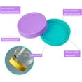 thumbnail image 2 of czcpp-18 Pack Regular Mouth Mason Jar Lids,Colored Mason Jar Lids, Plastic Mason Jar Lids with Silicone Rings,Plastic Canning Lids, Fit Ball,Kerr and More (Multicolored), 2 of 4