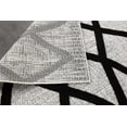 thumbnail image 6 of CAMILSON Micro Loop High-Low Pile Stain Resistant Indoor Area Rugs Trellis-Black 8x10, 6 of 9