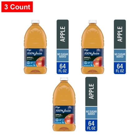 Kroger 100% Apple Juice 64 fl oz - 3 count