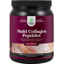 Natures Craft Multi Collagen Protein Powder for Women and Men - Keto Hydrolyzed Collagen Peptides 45 Servings Hair Skin and Nails Vitamins - Unflavored Bovine Type 1 3 for Bone Joint Support
