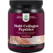 Natures Craft Multi Collagen Protein Powder for Women and Men - Keto Hydrolyzed Collagen Peptides 45 Servings Hair Skin and Nails Vitamins - Unflavored Bovine Type 1 3 for Bone Joint Support