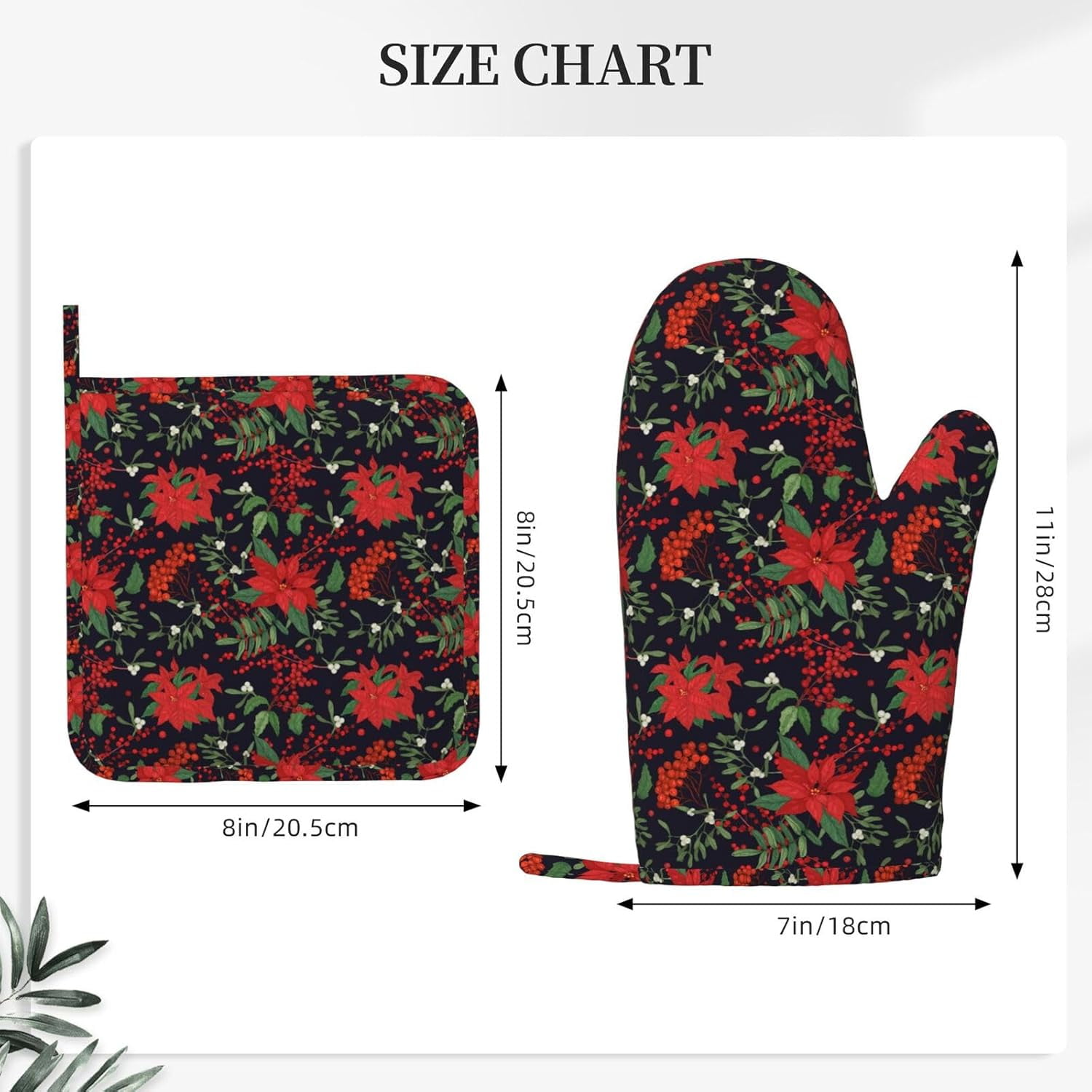 Silicone Oven Mitts Pot Holders Set Non-Slip Heat Resistant Kitchen Gloves Potholders 4 Pack Mitt