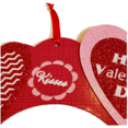 thumbnail image 3 of Happy Valentine's Valentines Day Hanging Wall Plaques Wooden Heart Glitter Red Wreath Door Home Hanger Decoration  for Home Front Door Indoor Outside Farmhouse Room Romantic Love - Set of 2, 3 of 6