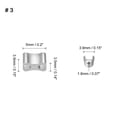 thumbnail image 2 of Unique Bargains Silver Tone Zipper Slider Retainers Sewing Fastener (30 Sets), 2 of 6