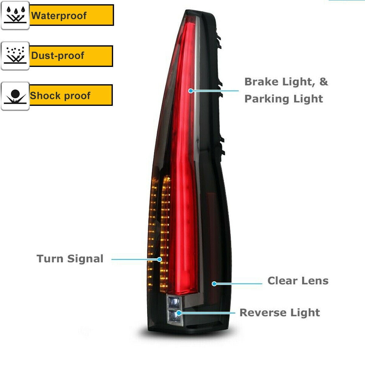 VLAND LED Tail Lights for 20072014 GMC Yukon 0714 Chevy Suburban